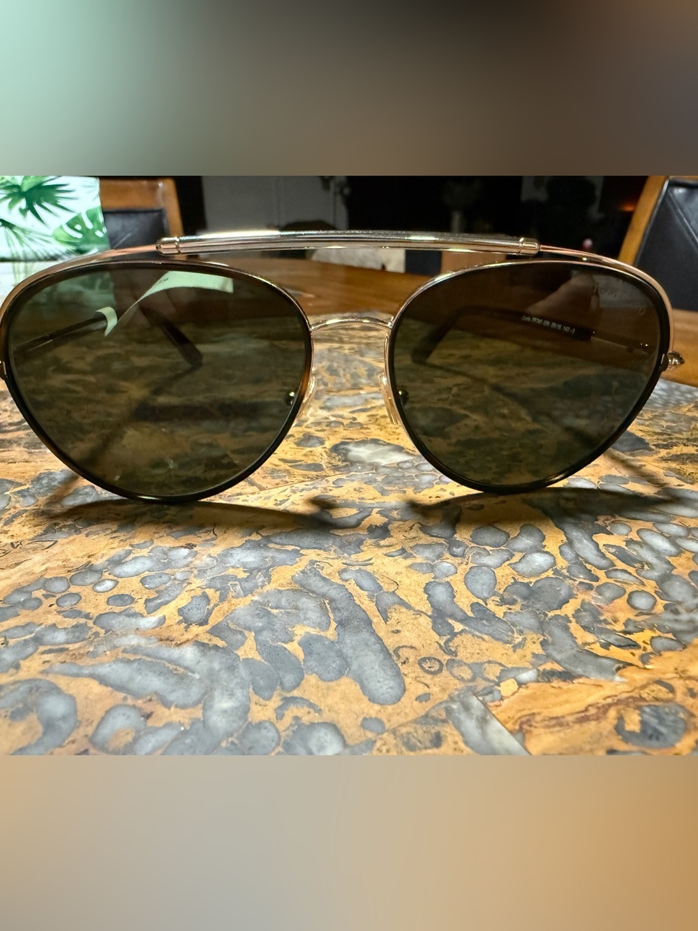Tom Ford Curtis FT0748 Aviator Sunglasses Gold Tortoise Green Lens NEW $495 - Picture 6 of 10